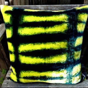 Handmade, Boho Silk Velvet Pillow.19"X19"